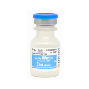 pfizer Sterile Water with blue label