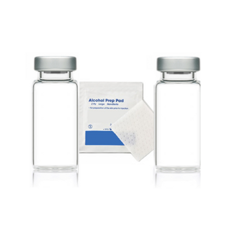 Injection Kit with glass vials and alcohol wipes