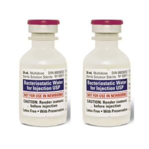 two vials of pfizer bacteriostatic water for injection