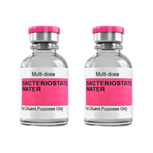 dual vials of multi dose bacteriostatic water with pink labels