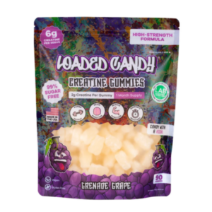 Creatine Gummies Australia – Loaded Candy Grenade Grape 90 Gummies