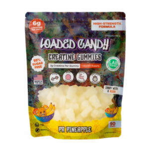 Loaded Candy PR Pineapple Creatine Gummies 90 Gummies