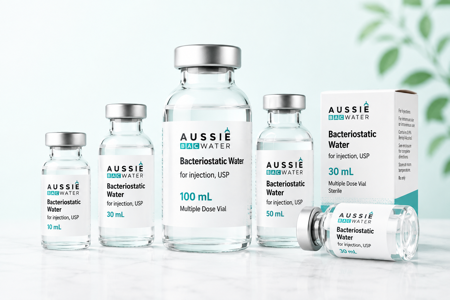 Bacteriostatic water products available in Australia